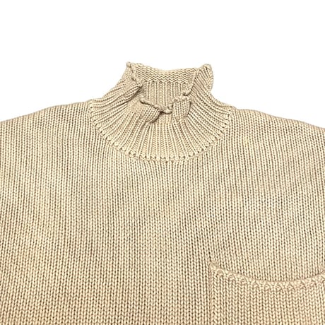 【USED】90'S DKNY JEANS LOW GUAGE COTTON KNIT HIGH-NECK SWEATER
