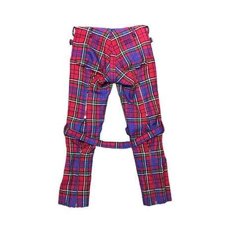 【USED】90'S VIVIENNE WESTWOOD RED ANDERSON WOOL BONDAGE TROUSERS
