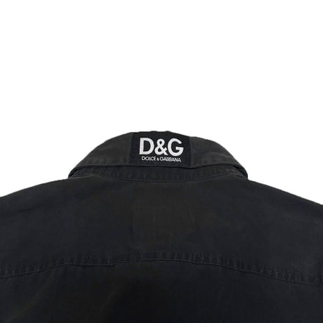 【USED】90's D&G DOLCE & GABBANA BLACK SHIRT