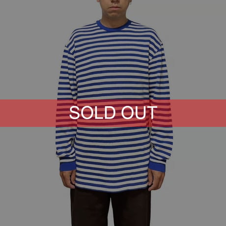 【USED】90'S-00'S OLD GAP BORDER COTTON KNIT SWEATER