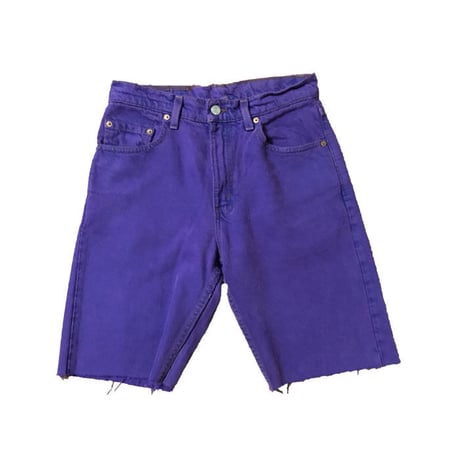 【USED】LEVI'S CUT OFF DENIM SHORTS PURPLE
