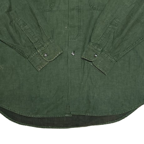 【USED】90's OLD GAP Forest Green Double Pocket Cotton Shirt