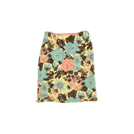 【USED】00's MOSCHINO CHEAP AND CHIC Floral Jacquard Wool Skirt