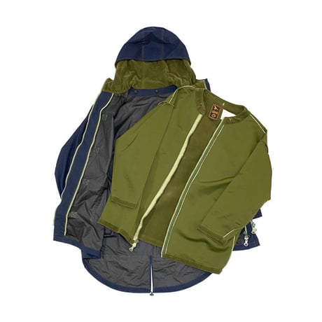 【DEAD STOCK】90'S MAHARISHI 3-WAY FISH TAIL HOODED COAT NAVY