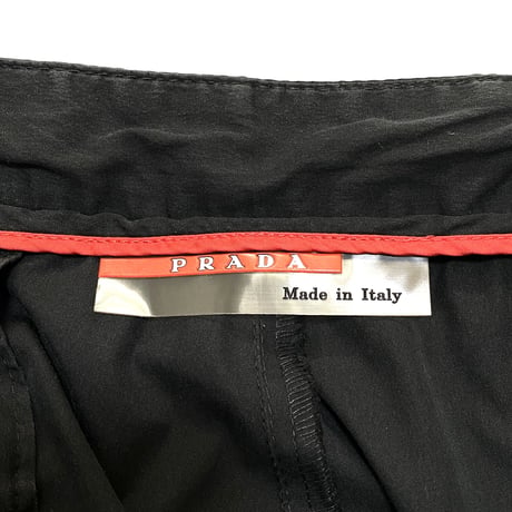 【USED】00'S PRADA LINEA ROSSA COTTON NYLON TROUSERS