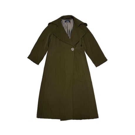 【USED】tricot COMME des GARÇONS 1996 Olive Wool Maxi Long Coat