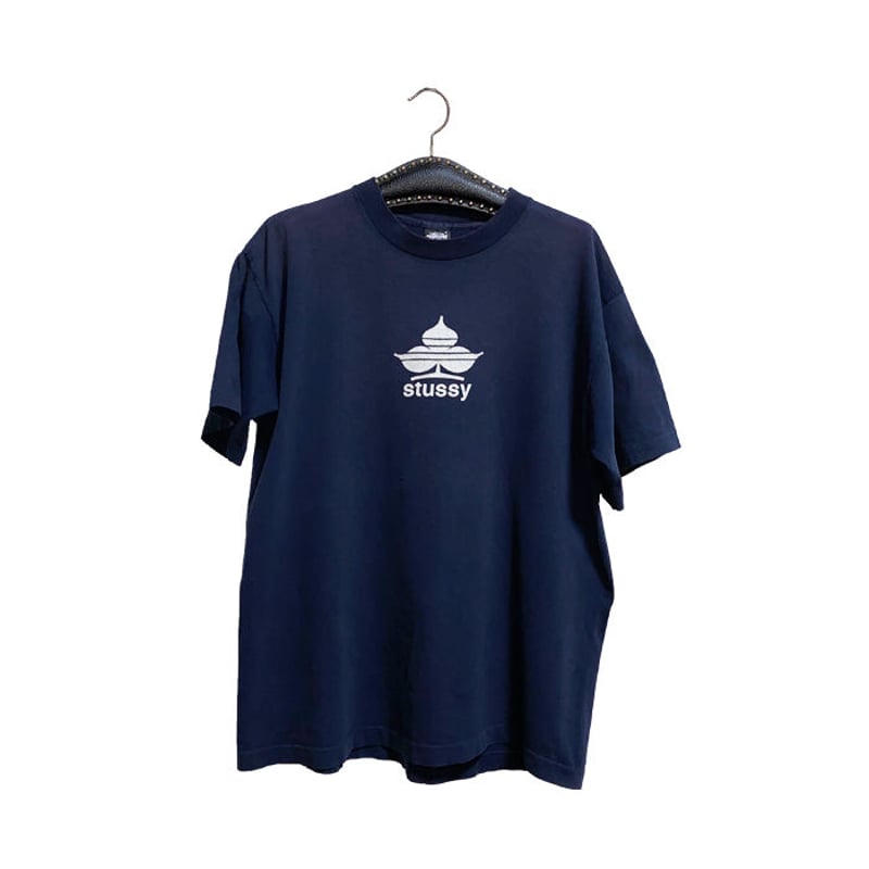 （希少）usa製　90sシングルステッチStussy ロゴ Tシャツ 青　XL！ USA製 90~00s OLD STUSSY Logo S/S Tee 紺 XL 紺タグ オールド