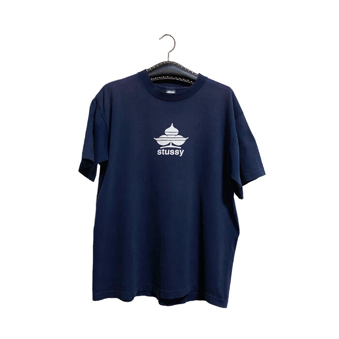 USED】90'S STUSSY CLUB MOTIF LOGO T-SHIRT | KON