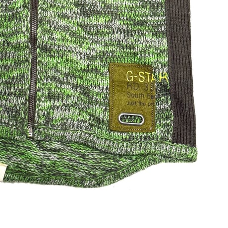 【USED】00's G-STAR Dual Zip Mohair Blend Knit Jacket