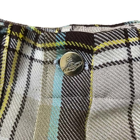 【USED】90'S VIVIENNE WESTWOOD TARTAN CHECK BONDAGE TROUSERS