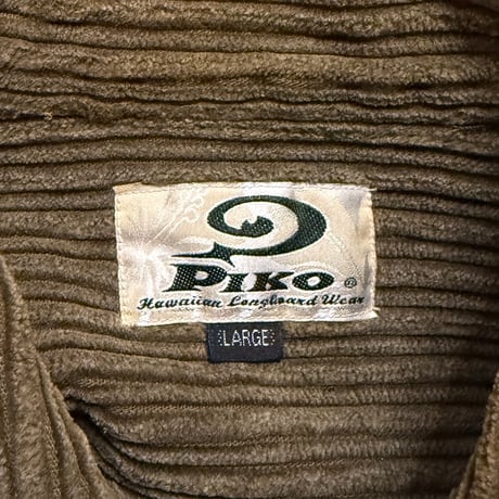 【USED】00's PIKO WIDE WALE CORDUROY ZIP SHIRT