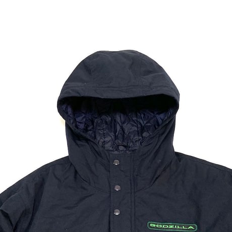 【USED】90'S GODZILLA PADDED HOOD JACKET SIZE:L