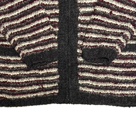 【USED】90's JONES NEW YORK SPORT Hand-Knit Textured Zip Cardigan
