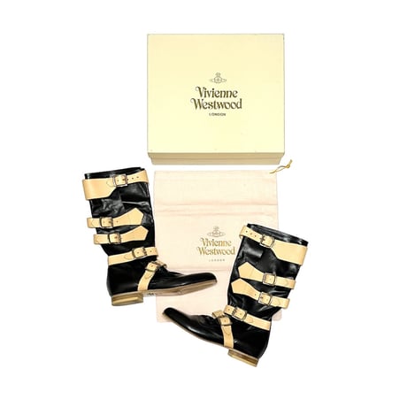 【USED】00's Vivienne Westwood PIRATES BOOTS BLACK