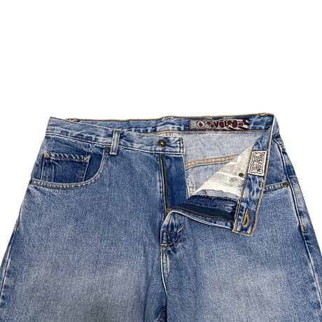 【USED】00's VOLCOM Wide Denim Pants V-Stitch Back Pocket