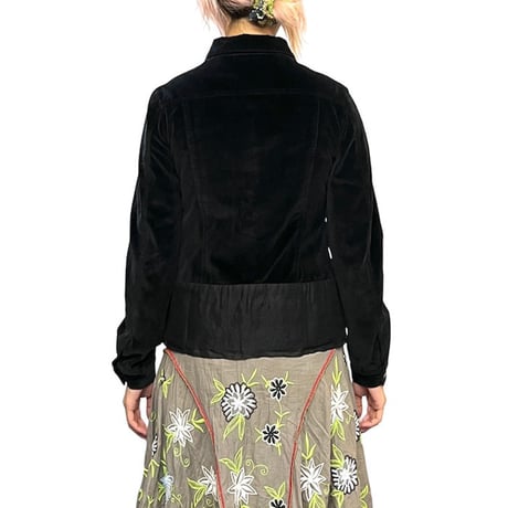 【USED】HELMUT LANG 1997 VELOUR×ORGANDIE TRACKER JACKET