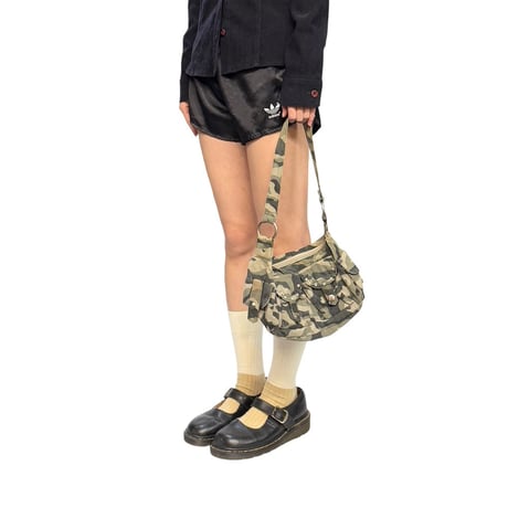 【USED】00's Y2K GAL CAMO SHOULDER BAG