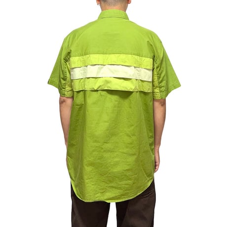 【USED】00'S VANS SWITCHING S/S SHIRT GREEN