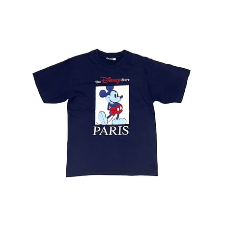 【USED】90's-00's  The DISNEY Store PARIS MICKEY T-SHIRT