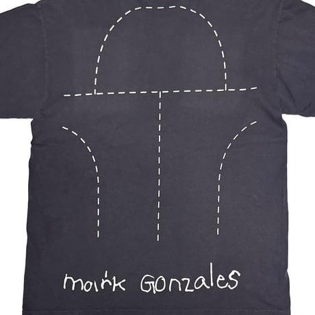 【USED】2010's Mark Gonzales “To Be A Poet...” Faded Art T-shirt