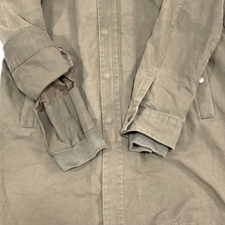 【USED】HUSSEIN CHALAYAN 2004-2005 AW  VINTAGE COTTON COAT with PILOT CAP