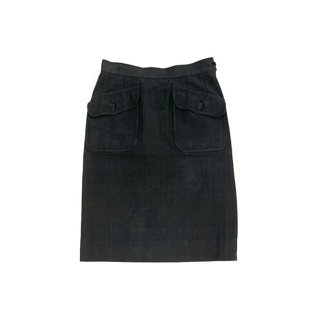 【USED】80'S YVES SAINT LAURENT RIVE GAUCHE HIGH WAIST SKIRT