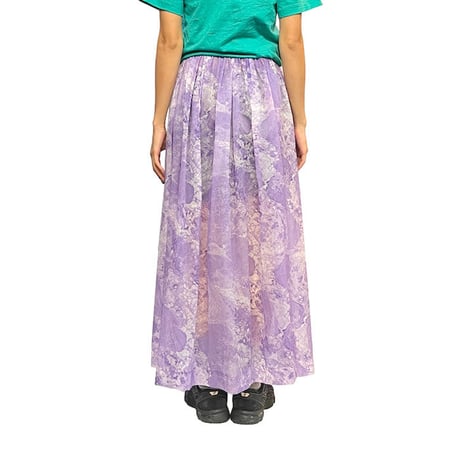 【USED】80'S PURPLE MARBLE LONG SKIRT