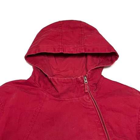 【USED】90's-00's Mousqueton DIAGONAL ZIP DUCK HOODED JACKET