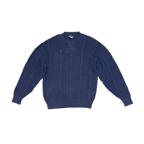 【USED】80's Salvatore Ferragamo COTTON KNIT SWEATER
