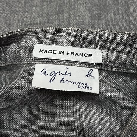 【USED】90's agnès b. HOMME LINEN JACKET GRAY