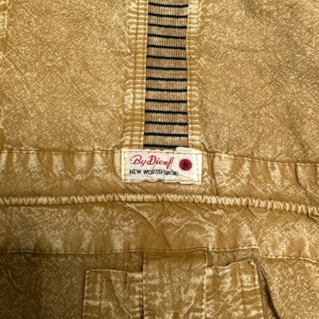 【USED】90's DIESEL Acid-Wash Unique Panel Design Pullover Shirt
