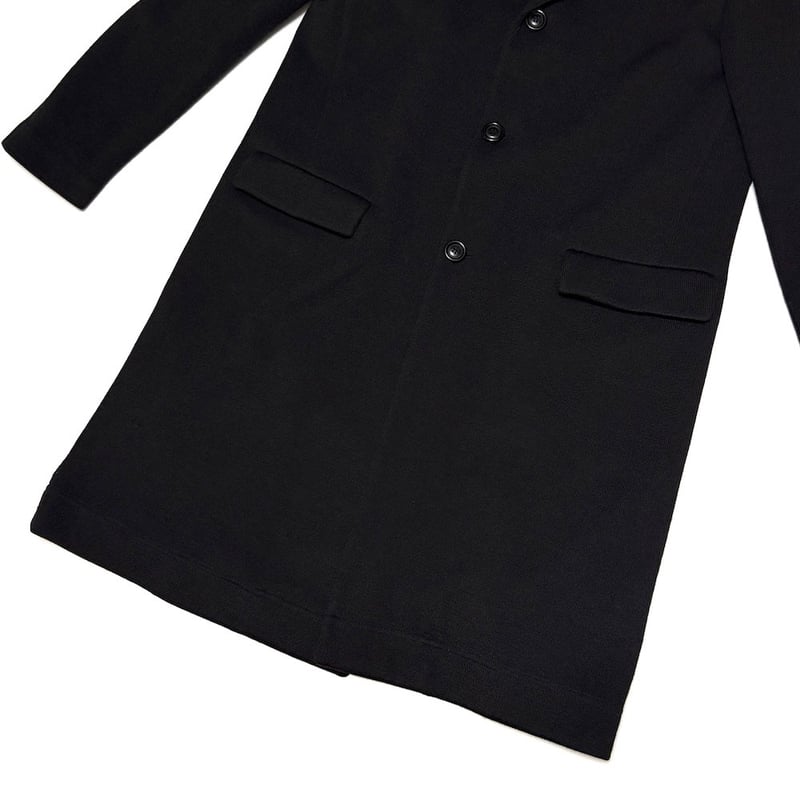 USED】90's EMPORIO ARMANI Knit Chester Coat Bla