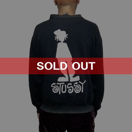 【USED】90'S STUSSY SWEATSHIRT "SHADOW MAN"