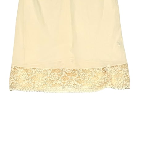 【USED】60's Schiesser S-line Enka Perlon LINGERIE SLIP DRESS BEIGE
