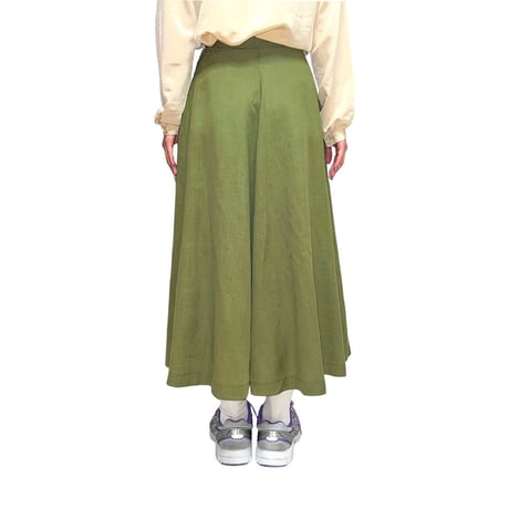 【USED】90's tricot COMME des GARCONS LINEN LONG SKIRT KHAKI