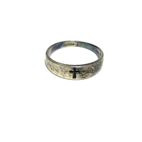 【USED】vintage CROSS MOTIF SILVER RING