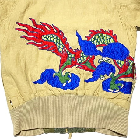 【USED】00'S MAHARISHI BRUCE LEE HEMP BOMBER JACKET