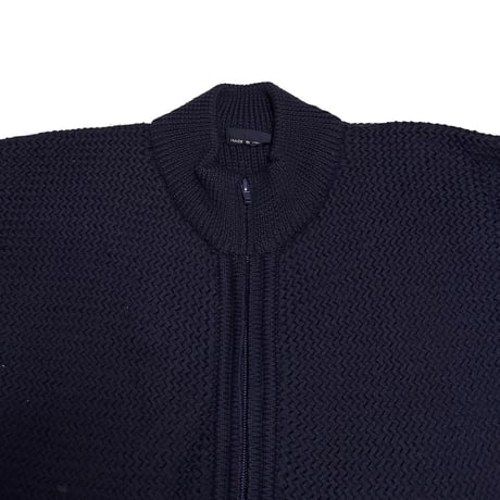 【USED】80's Italian Sailor’s Heavy Rib Zip Cardigan
