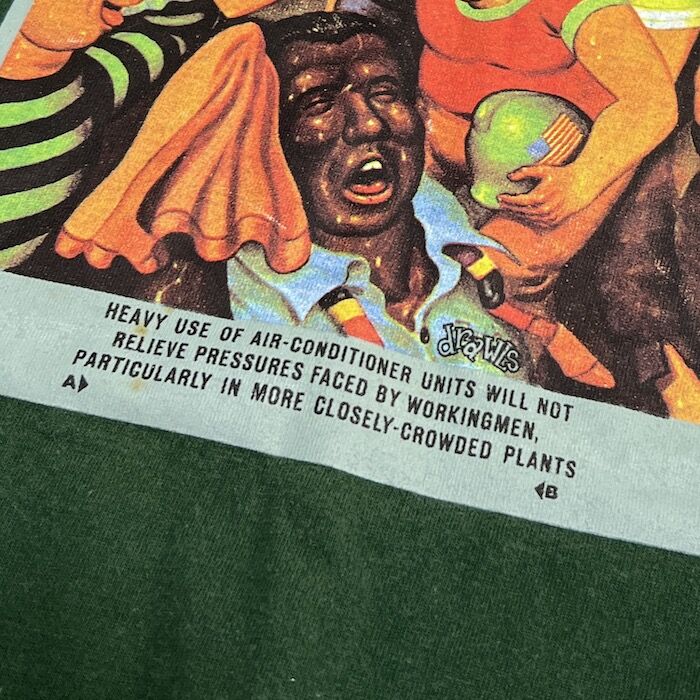 USED】90'S DRAWLS T-SHIRT GREEN | KONBINI