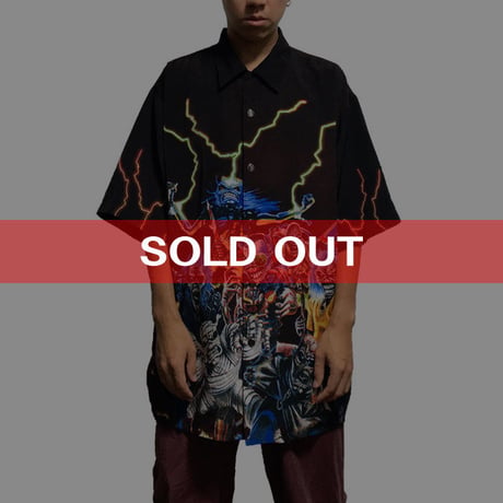 【USED】90'S OVERSIZED IRON MAIDEN ALOHA SHIRT