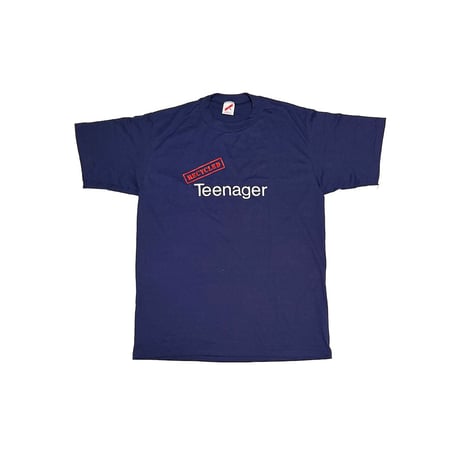 【USED】80's-90's “RECYCLED Teenager" Message T-Shirt