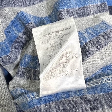 【USED】90'S ADIDAS 3-COLORS STRIPE T-SHIRT