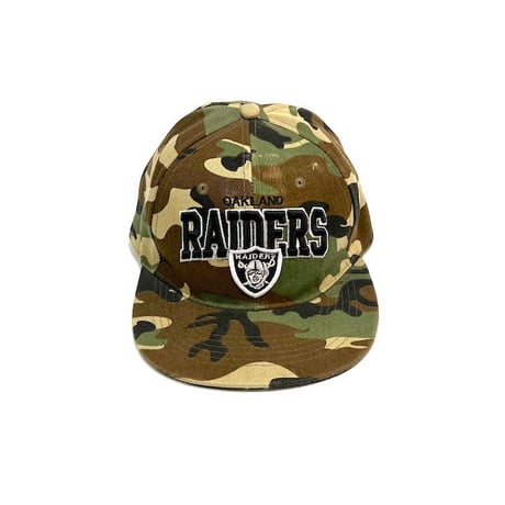 【USED】90'S OAKLAND RAIDERS CAMO 6PANEL CAP