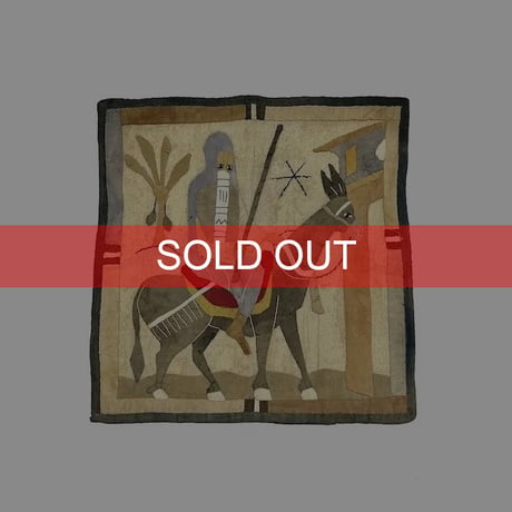 【USED】30'S-50'S HANDMADE EGYPTIAN PATCHWORK ART LAMA