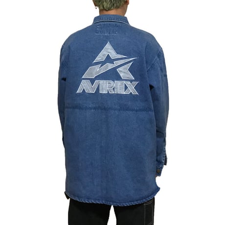【USED】90'S AVIREX DENIM SHIRT JACKET
