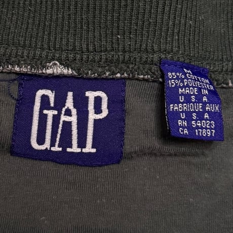 【USED】90's OLD GAP USA Made Sweat Varsity Jacket Faded Gray