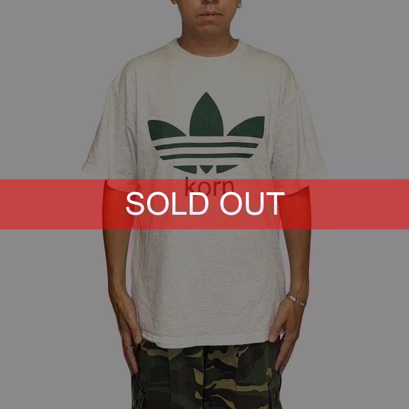 USED】90's-00's Korn x Trefoil Parody T-shirt |