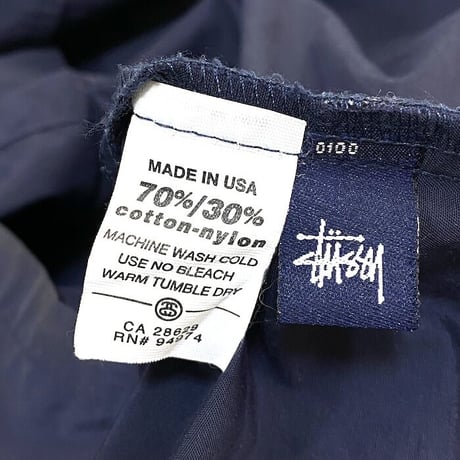 【USED】90'S-00'S STUSSY COTTON NYLON SHIRT
