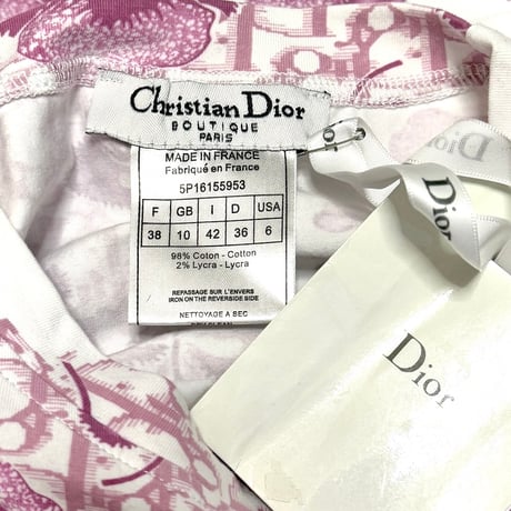 【DEAD STOCK】00's Christian Dior 2005SS CHERRY BLOSSOM TROTTER T-SHIRT