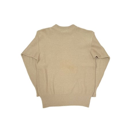 【USED】90'S BURBERRYS MERINO WOOL KNIT SWEATER BEIGE